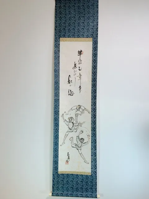 JAPANESE HANGING SCROLL ART Painting kakejiku vintage ANTIQUE JAPAN PICTURE #119