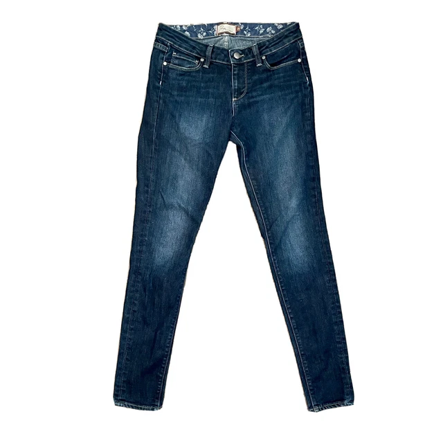 Paige Skyline Drive Jeans Womens 28 Classic Rise Super Peg Blue Made USA Denim