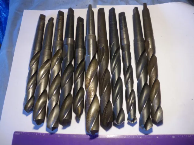 job lot of 11 drill bits morse taper 2 MT2 (3)