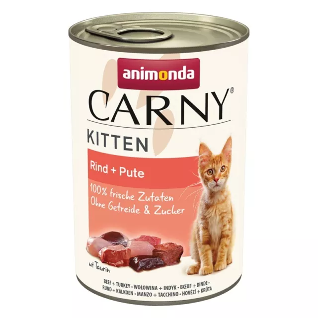 Animonda Carny Gatito Vacuno & Pavo 12 X 400g ( 9,56€/ KG)