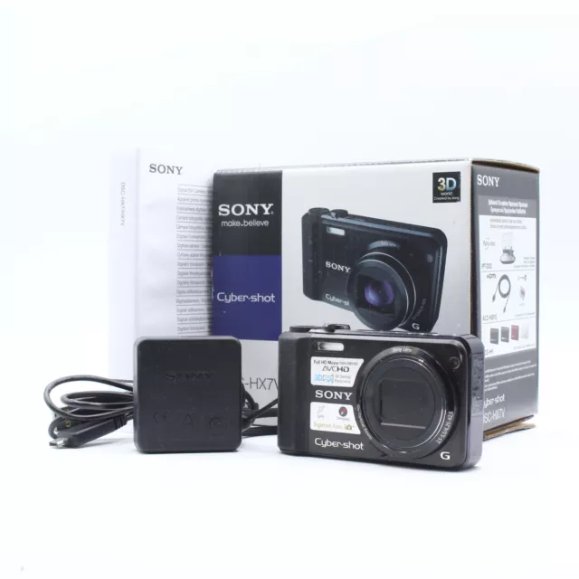 Sony Cyber-shot DSC-HX7V 16.2Mp Black Digital Camera N°4606614 - état Usé !!