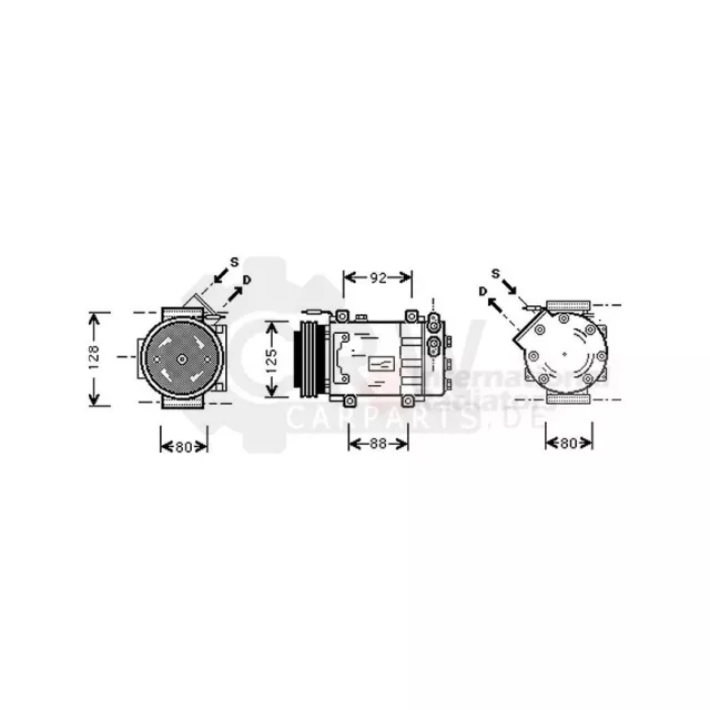 Van wezel Compressore Aria Condizionata per Renault Clio II 1.4