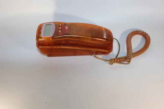 Apricot Amber Jelly Bean Trimline Phone with Caller ID & Cord JB-300 Telephone