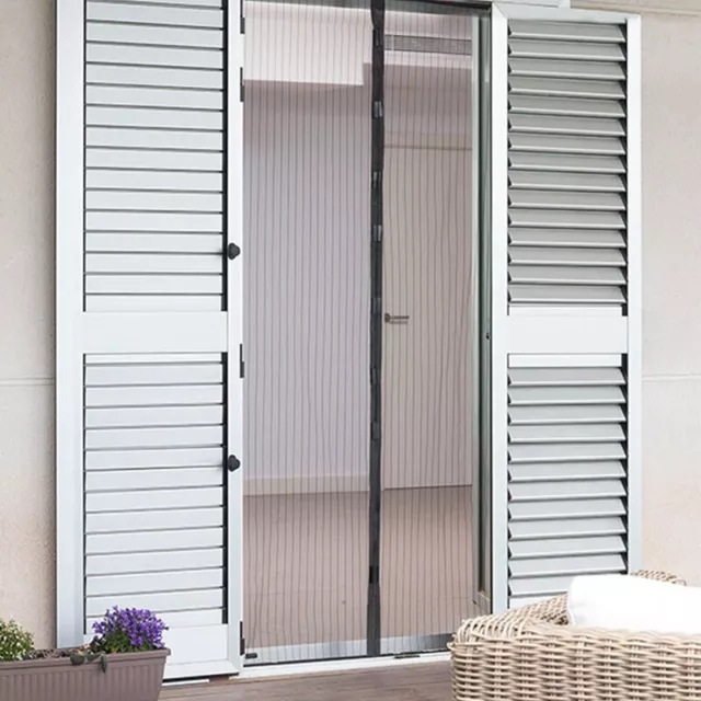 Rideau Moustiquaire Magnétique 2 Rideaux de 50 x 209 cm Porte Fenêtre Aimanté