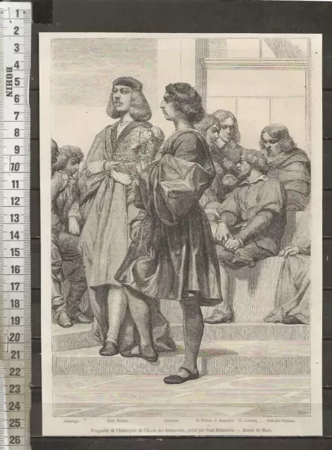 G521 / Engraving / Fragment Of The Hemicycle Of The School Of Fine Arts