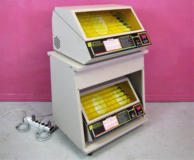 National Biological Dual Hand Foot II UVB-138 UV Phototherapy Lamp Light & Stand