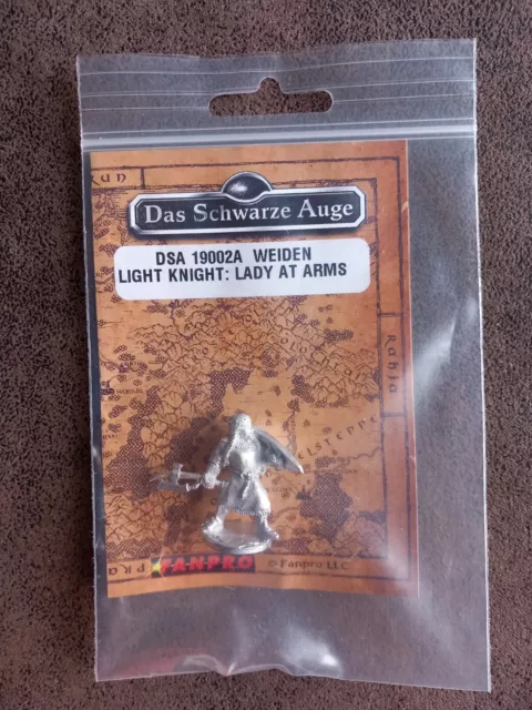 DSA - Aventurische Miniatur - Zinnfigur  *WEIDEN LIGHT KNIGHT: LADY AT ARMS*