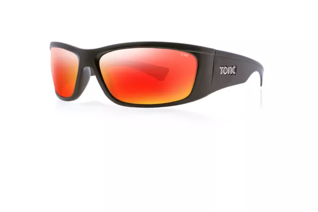 Tonic Sunglasses Shimmer Matt Blk Glass Mirror Red G2 Slicelens @ Otto's TW