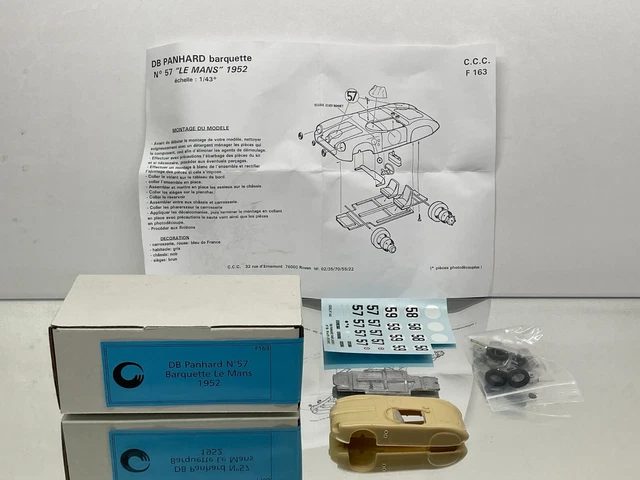 Kit Miniature 1/43 – Panhard DB HBR Le Mans 1956 #44-45 – Résine GCAM – Occasion