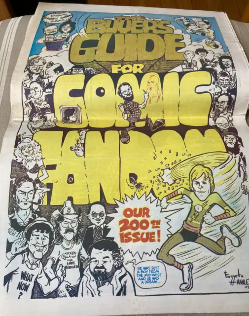 1977 Fanzine BUYER'S GUIDE FOR COMICS FANDOM #200 - Alan Hanley Color Cover Art