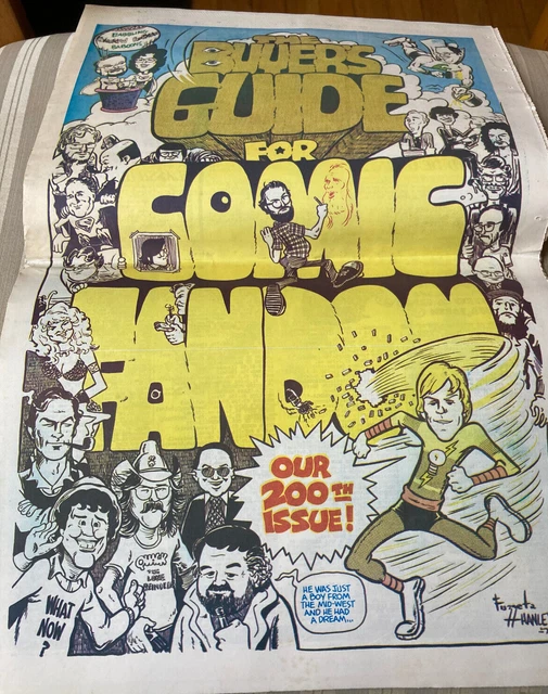 1977 Fanzine BUYER'S GUIDE FOR COMICS FANDOM #200 - Alan Hanley Color Cover Art