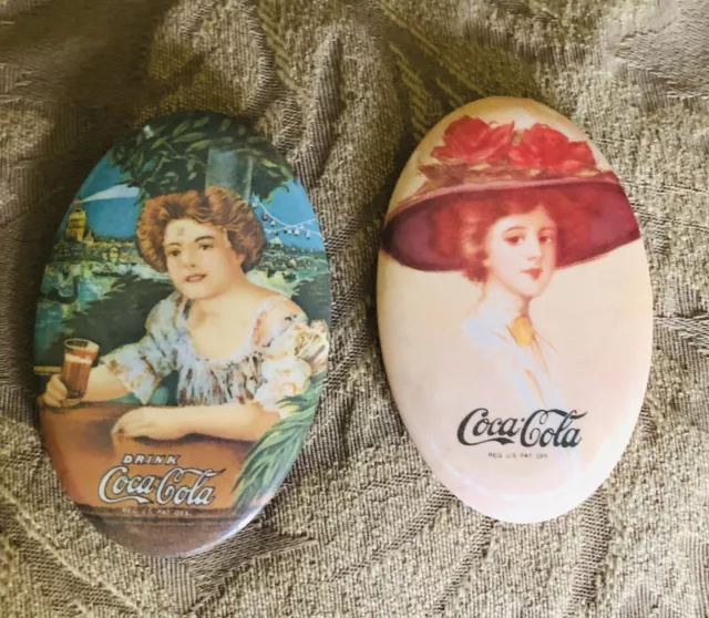 Coca Cola Collectibles, oval hand mirrors
