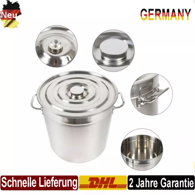 30/50/70 Liter Gastronomie Kochtopf Kochtopf Suppentopf Mit Edelstahl Deckel