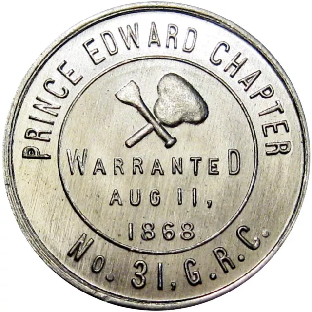 Picton Ontario Canada Masonic Chapter Penny Token Prince Edward Chapter No. 31