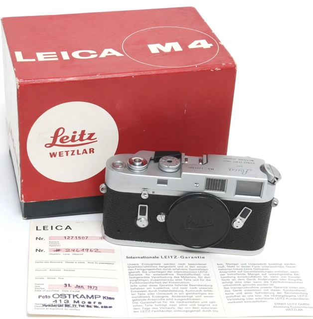Leica M4 body 35mm film camera body chrome boxed