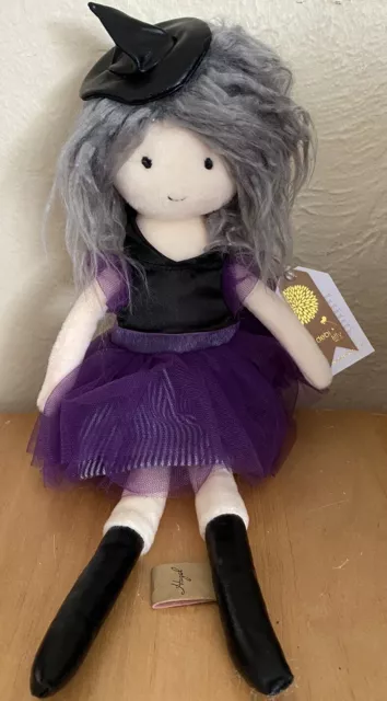 Halloween Witch cloth plush Doll Debi Lilly “Hazel” purple dress 15” NWT Collect