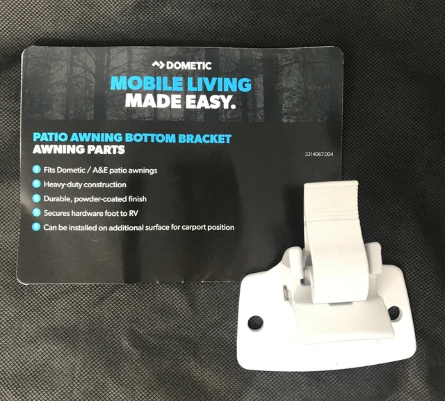 A&E/DOMETIC AWNING ARM Lower Mounting Bracket, WHITERV/Camper/Trailer EUR 13,63 PicClick FR