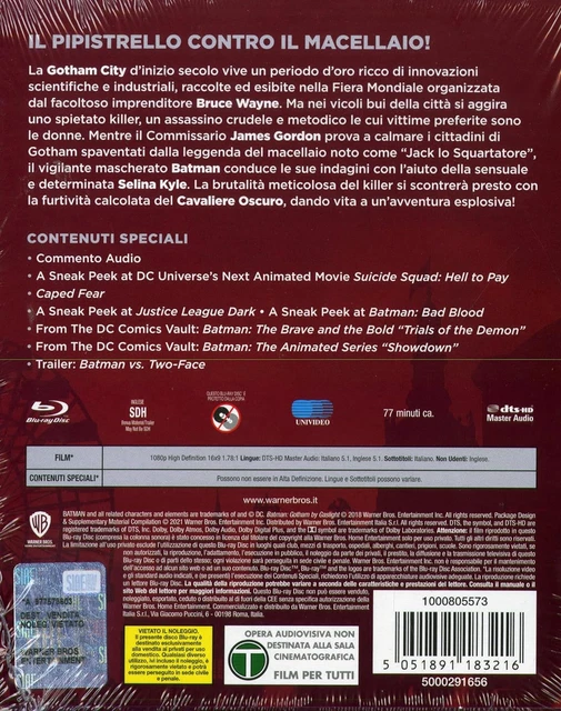 BATMAN CONTRO JACK Lo Squartatore (Bluray) Cartoni Animati EUR 14,19