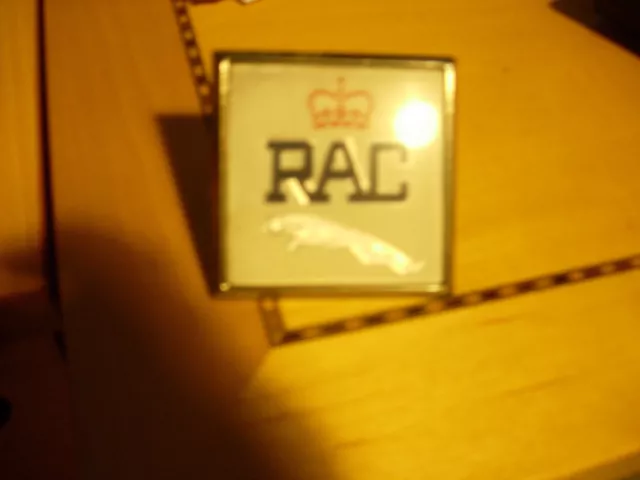 Vintage Jaguar/Rac Car Grille Badge - Rac Emblem Above Leaping Cat Symbol Vintage Jaguar/Rac Car Grille Badge - Rac Emblem Above Leaping Cat Symbol