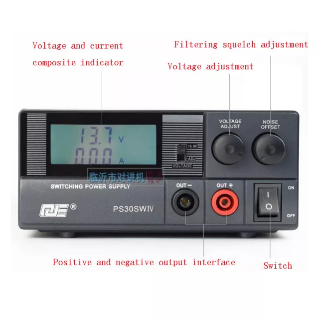 13.8V 30A 220V Digital Ham Radio Communication Power Supply for Shortwave Base