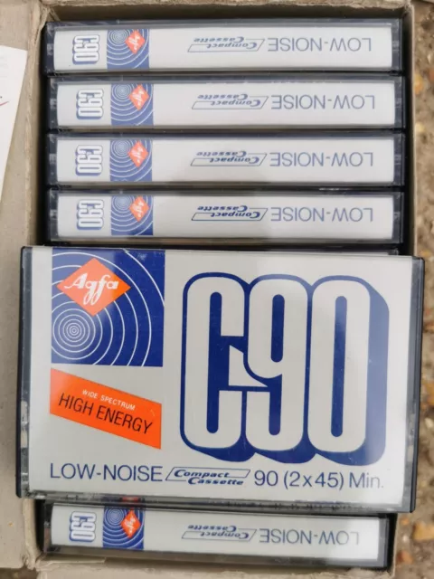 Vintage AGFA C90 Cassette Tapes Unused