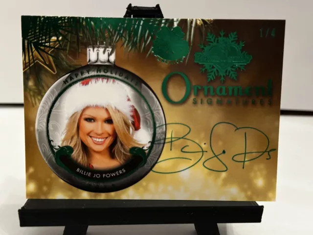 2024 Benchwarmer Emerald Archive Billie Jo Powers Ornament Signatures #’d 1/4