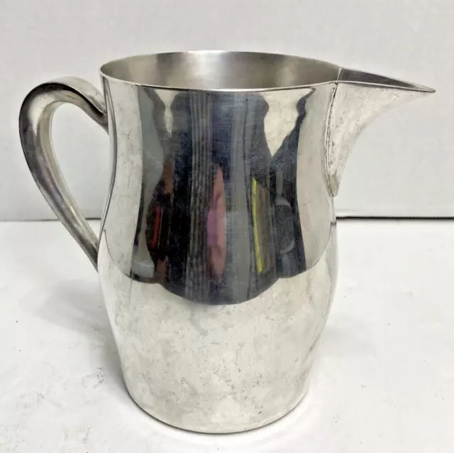 Academy Silver on Copper 15 Vintage 1950s Water Pitcher 7"x4" Mid Century Modern