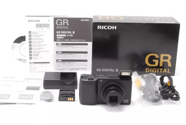 [NEAR MINT in Box] Ricoh GR Digital III 10.0MP Compact Black Camera from JAPAN