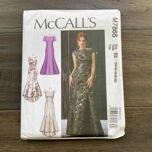 Patrón de vestido McCall's M7865 talla 14-22