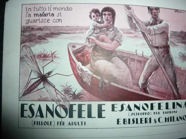 * Advertising Pubblicita' Esanofele Pillole Per Adulti   -- 1933