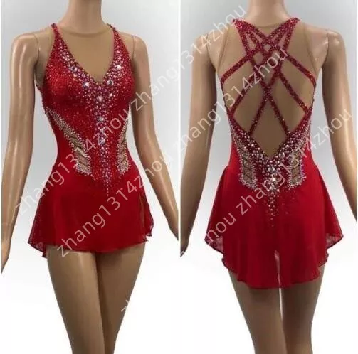 The new ice figure skating dress is available in custom sizes