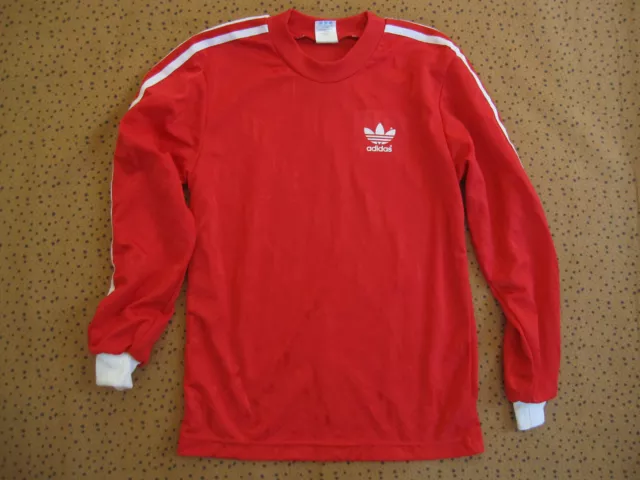 Maillot Adidas rouge blanc vintage 90'S Jersey Football Shirt oldschool - XS