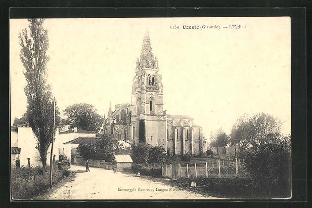 CPA Uzeste, L´Eglise