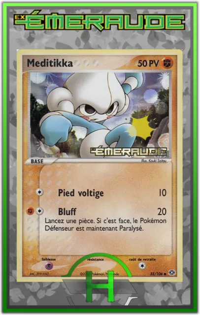 Meditikka Holo - EX:Emeraude - 55/106 - Carte Pokemon Française