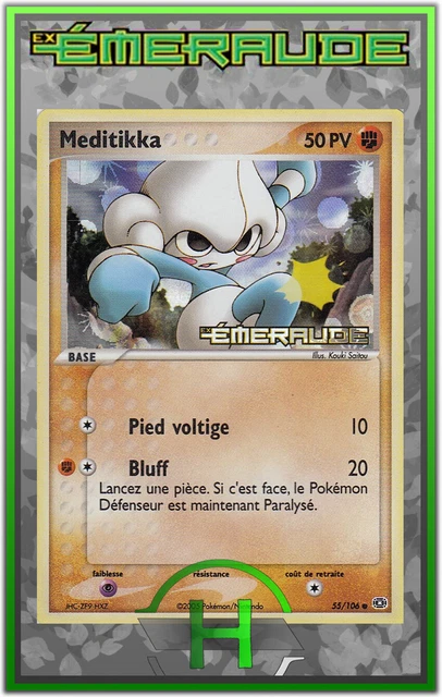 Meditikka Holo - EX:Emeraude - 55/106 - Carte Pokemon Française