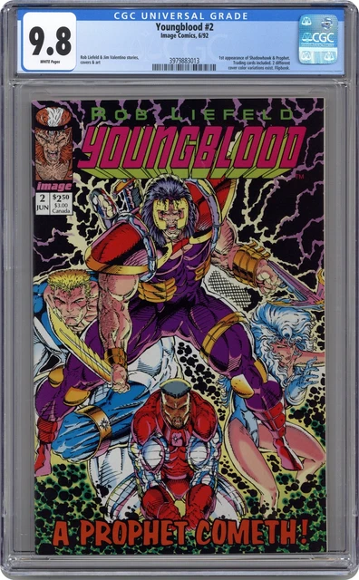 Youngblood #2B Pink Logo Variant CGC 9.8 1992 3979883013