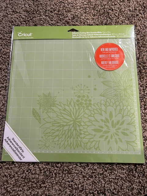 Alfombrillas adhesivas para cortar en la parte posterior Cricut 12""X12"" (4 tapetes) agarre ligero estándar y fuerte