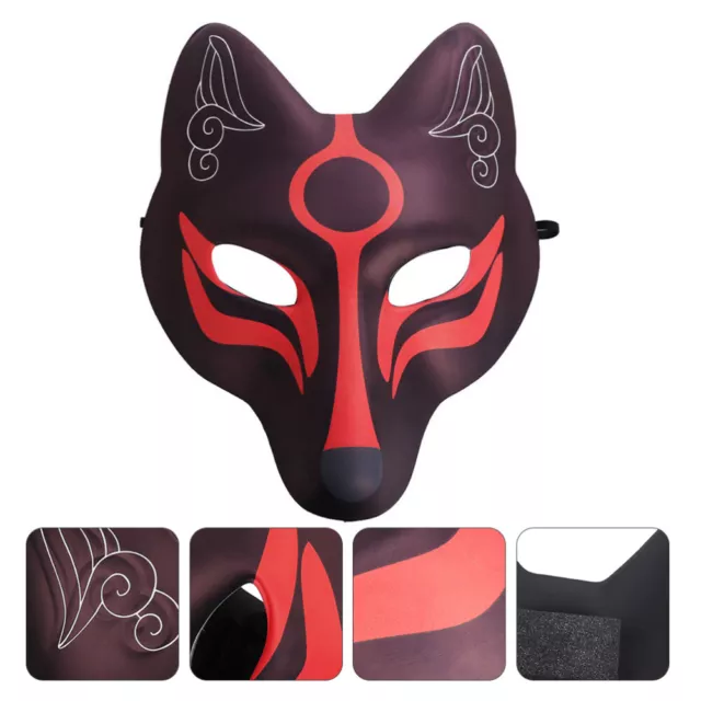 Máscara de zorro Eva hombre disfraces de animales juego de rol máscaras espíritu japonés