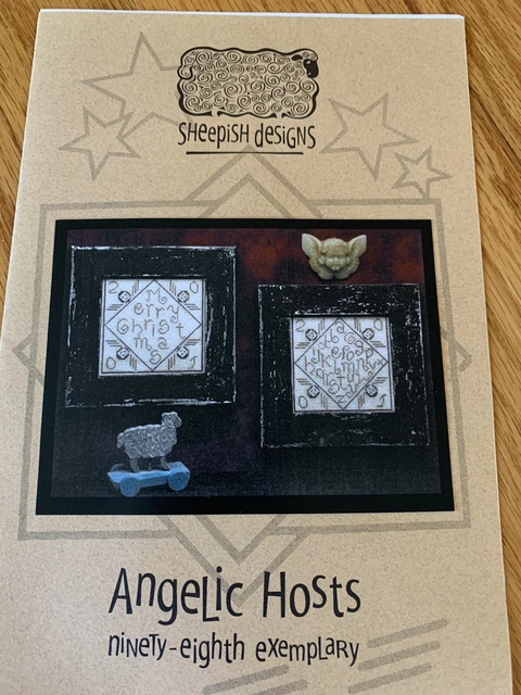 Sheepish Designs Angelic Hosts 98 Exemplary Cross Stitch Samplers Chart & Thread