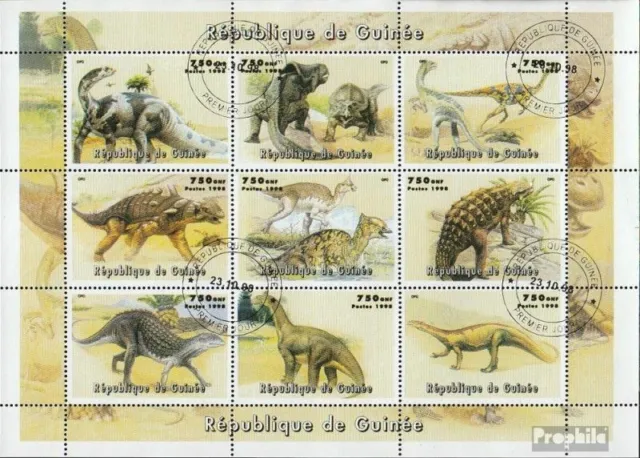 Guinea 19981P1 Kleinbogen (kompl.Ausg.) gestempelt 1998 Prähistorische Tiere