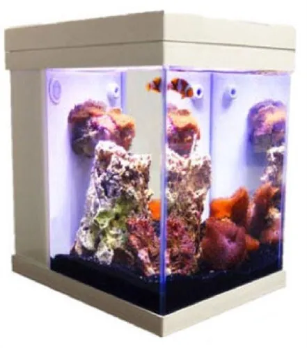 [White] JBJ Mini Cubey 3 Gallon Pico LED Series Nano Cube Aquarium Fish Tank