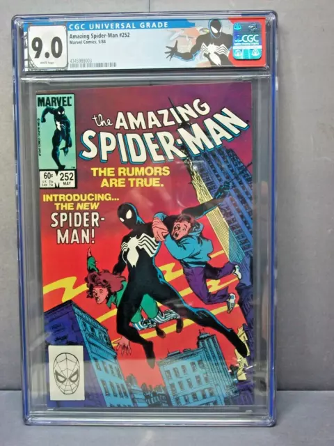 Amazing Spider-Man (Marvel 1984)  #252  Cgc 9.0  Custom Label  1St Black Costume