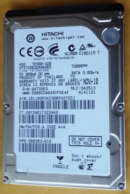 HITACHI 320GB SATA 2.5