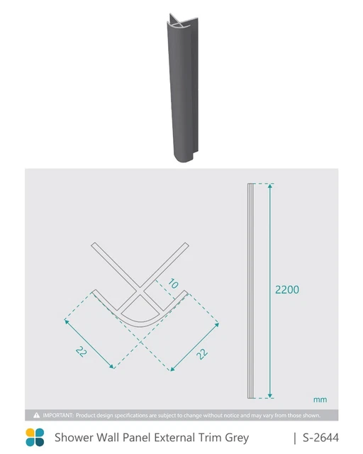SHOWER WALL PANEL External Trim Scotia PVC Joiner Liner $14.25 ...