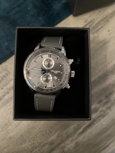 PAUL PERRET UTOPIA Men s Watch Sun Dial Genuine Leather Swiss