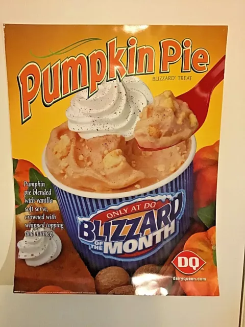 Dairy Queen "Pumpkin Pie Blizzard Treat" Poster