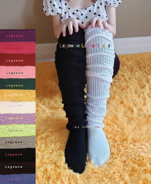 THIGH HIGH OVER The Knee Boot Slouch Socks Loose OTK Long Japanese Cable  Knit $55.55 - PicClick