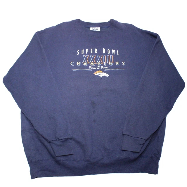 Vintage Lee Sport Sweatshirt Denver Broncos Super Bowl NFL USA Jumper Size XL
