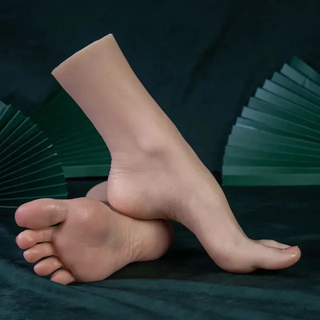 KnowU Gold Silicone Foot 23.5cm High Simulation Model Feet Female Display