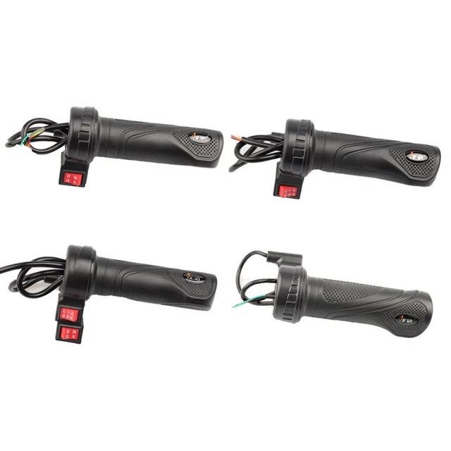 Poignée Accélérateur Vélo/scooter électrique 48V - Interface étanche 6 Broches, Interrupteur Arrêt/démarrage, Affichage Tension - Compatible Guidon 22mm - 2